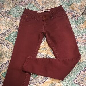 Tinseltown Burgundy Color Jeans